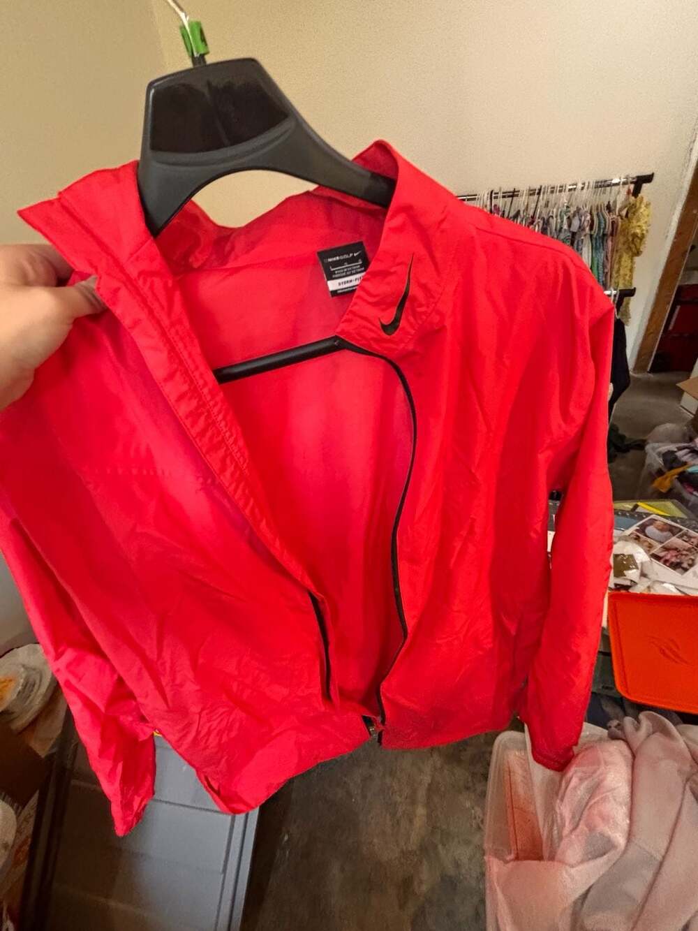 Nike Golf Storm-FIT Red Full Zip Windbreaker Jacket Size L